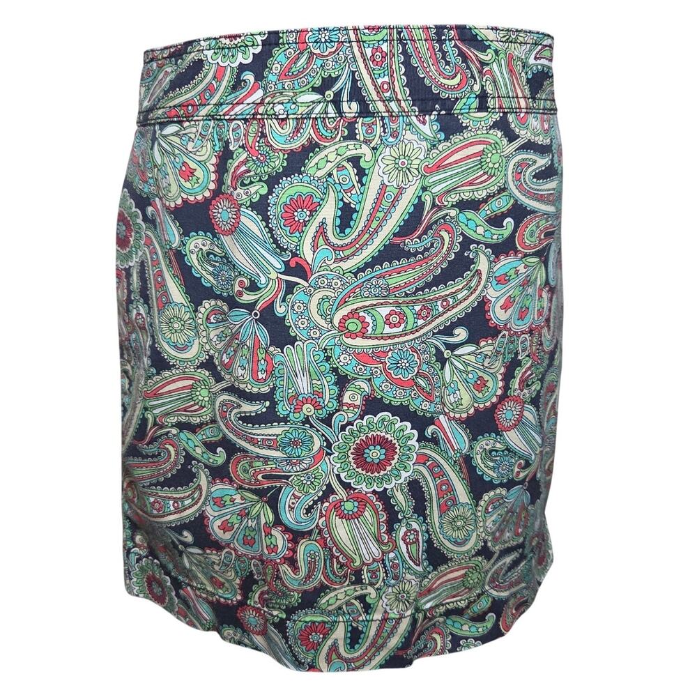 Ann Taylor Loft Pasley Print Cotton Blend Skirt Size 2